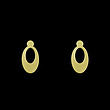 گوشواره طلا مدل بیضی تو خالی کد GA12698