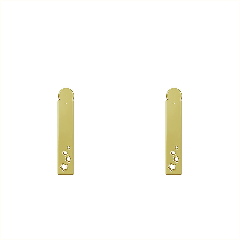 گوشواره طلا مدل مستطیل کد GA12726