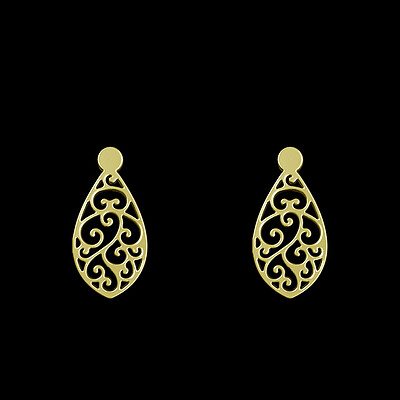 گوشواره طلا مدل اسلیمی کد GA12756