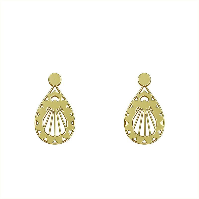 گوشواره طلا مدل اشک اسلیمی کد GA12772