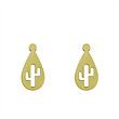 گوشواره طلا مدل کاکتوس کد GA12812