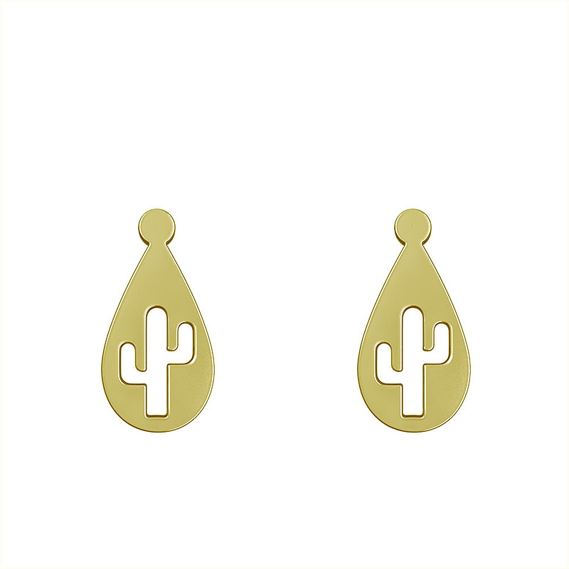 گوشواره طلا مدل کاکتوس کد GA12812
