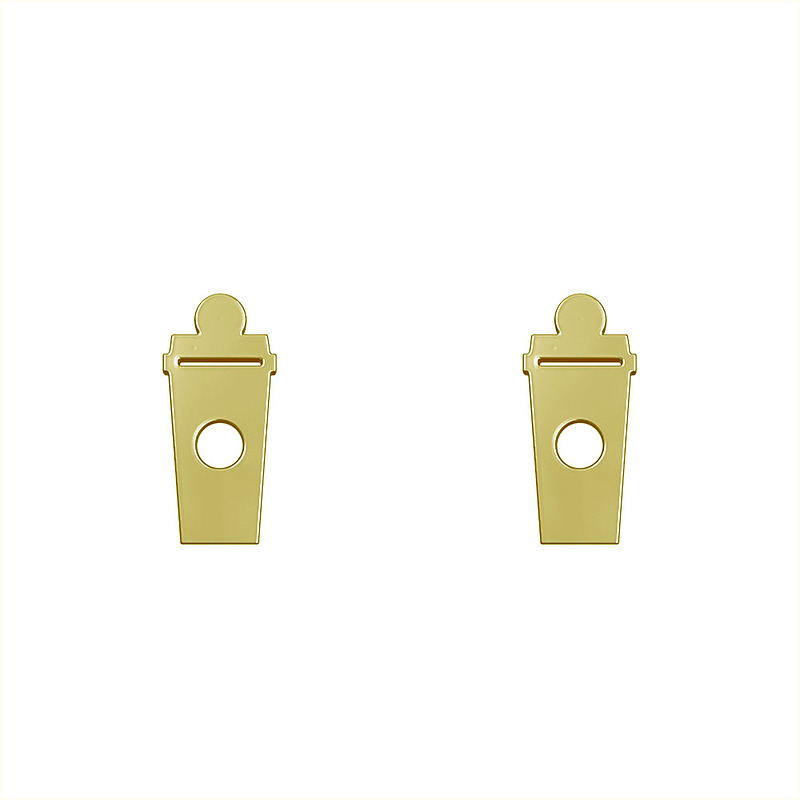 گوشواره طلا مدل لیوان کافی کد GA12884
