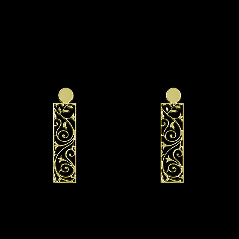 گوشواره طلا مدل هندسی کد GA14182