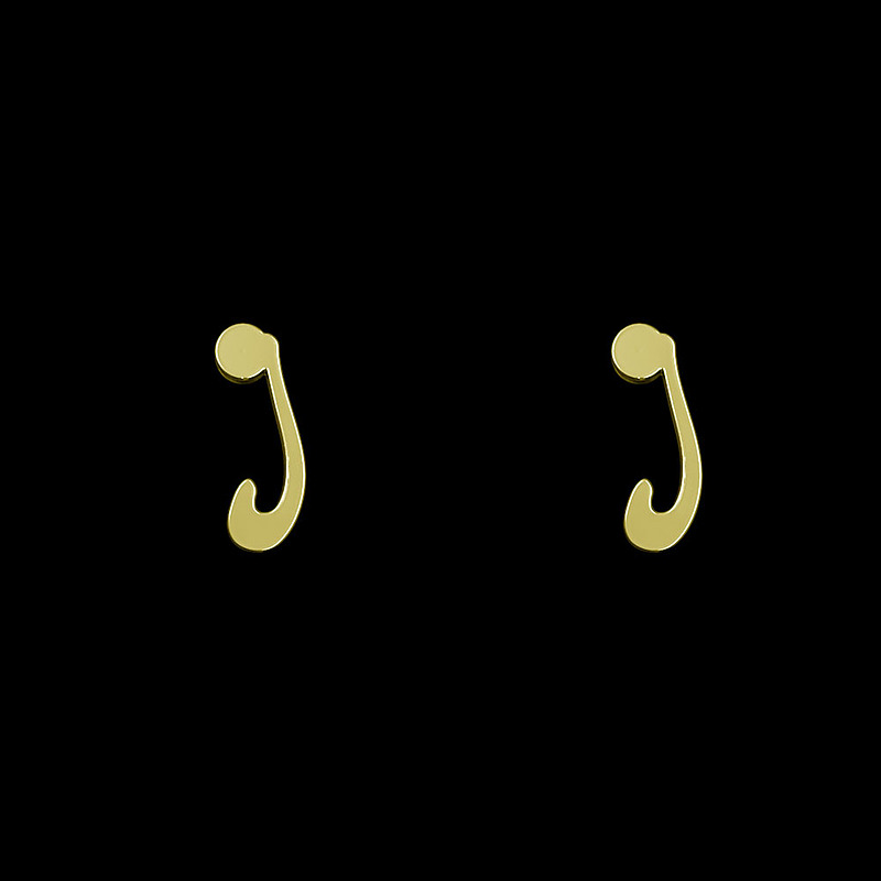 گوشواره طلا مدل حرف J کد GA17117