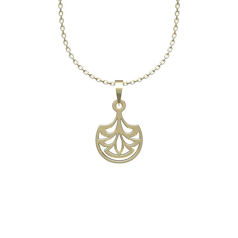 گردنبند طلا 18 عیار زنانه مدوپد مدل هندسی کد TT1191