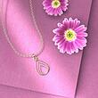 گردنبند طلا 18 عیار زنانه مدوپد مدل اشک کد OO1065