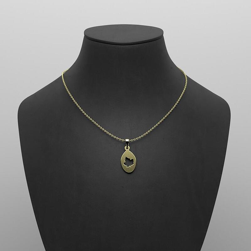 گردنبند طلا برگ 18 عیار  کد NN1055