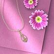 گردنبند طلا اشک 18 عیار  کد NN1138