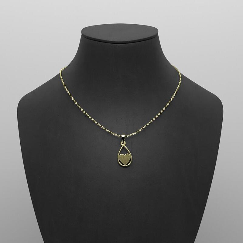گردنبند طلا قلب 18 عیار  کد NN1273
