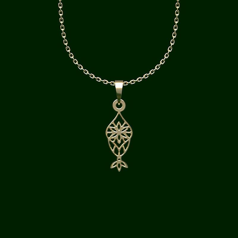 گردنبند طلا هندسی 18 عیار  کد PP1204