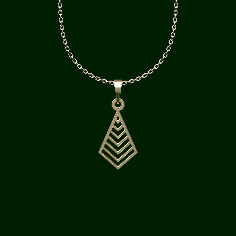 گردنبند طلا لوزی 18 عیار  کد PP1055