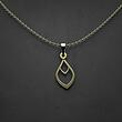 گردنبند طلا اشک 18 عیار  کد OO1159