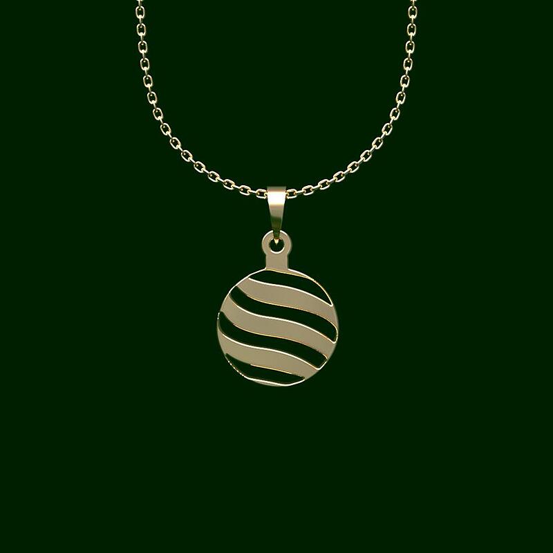 گردنبند طلا مدل گوی کریسمس کد HH1066