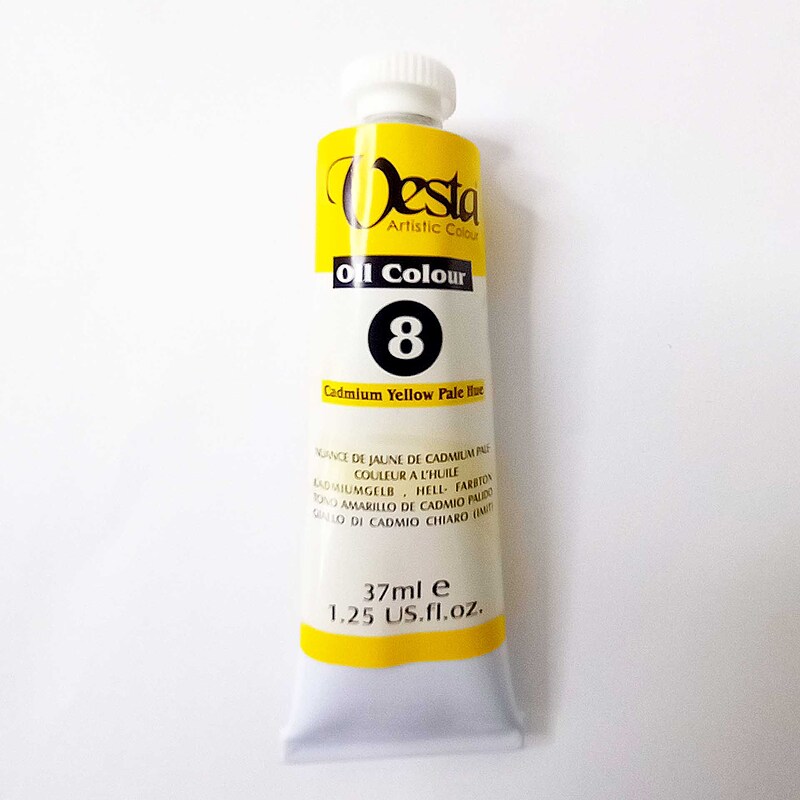 رنگ روغن وستا مدل Cadmium Yellow Pale Hue 8 حجم 37 میلی لیتر