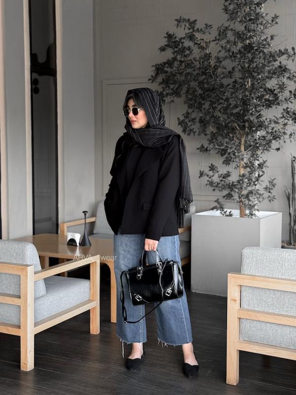 کت گاباردین شاین مشکی