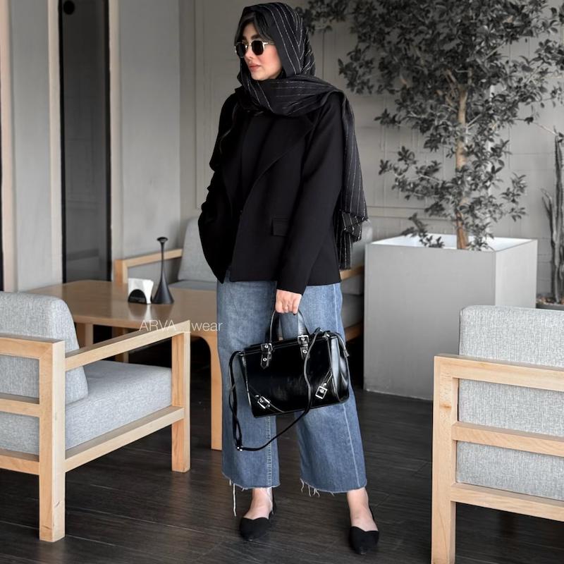 کت گاباردین شاین مشکی