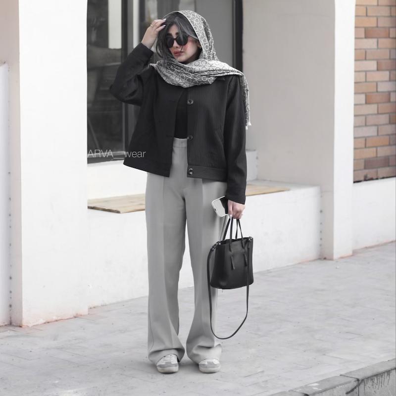 بارانی سانتانا میله‌ای مشکی