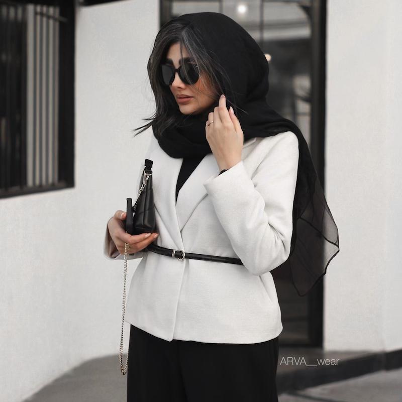 کت مخمل سفید