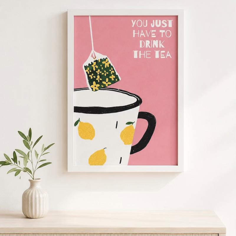 تابلو دکوری طرح چای