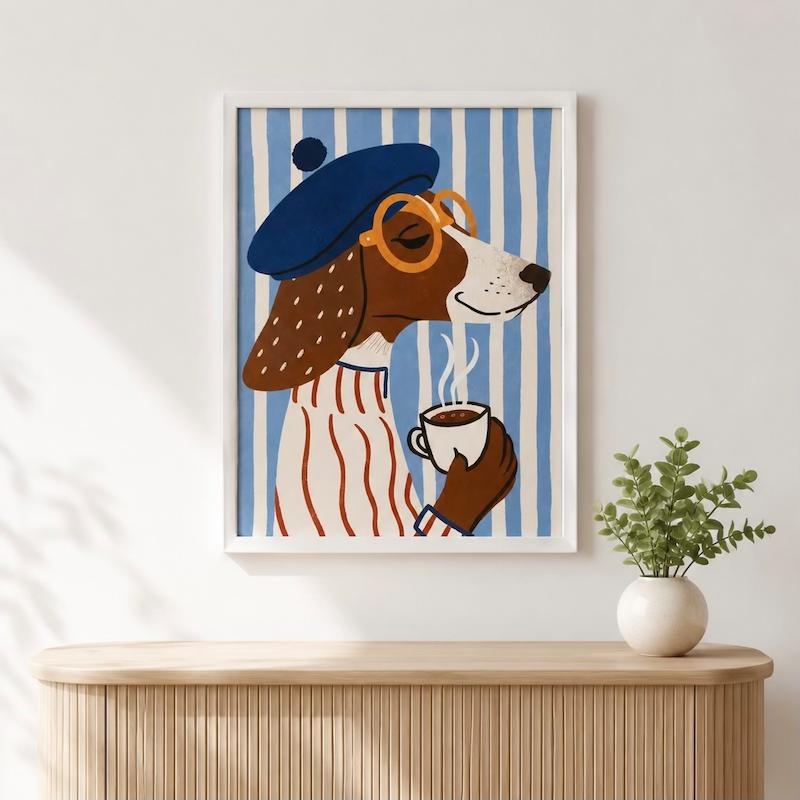 تابلو فانتزی طرح dog1
