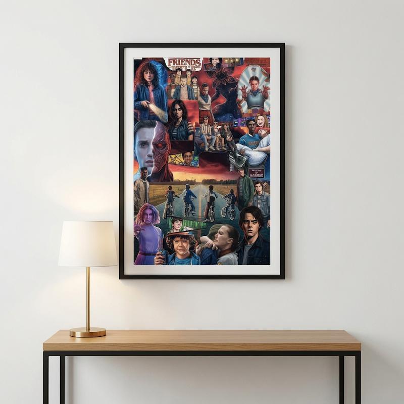تابلو‌ کولاژ برجسته طرح Stranger things