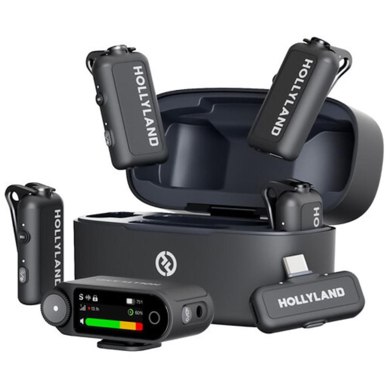 میکروفون یقه ای بی سیم Hollyland LARK MAX 2 Combo 4-Person Wireless Microphone