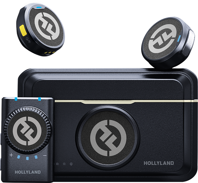 میکروفون یقه ای بی سیم Hollyland LARK M2 DUO 2 Person Wireless Combo Microphone