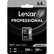 کارت حافظه لکسار Lexar 64GB Professional 1667x UHS-II SDXC