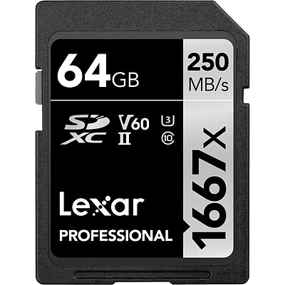 کارت حافظه لکسار Lexar 64GB Professional 1667x UHS-II SDXC