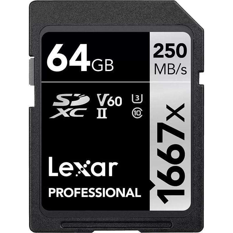 کارت حافظه لکسار Lexar 64GB Professional 1667x UHS-II SDXC