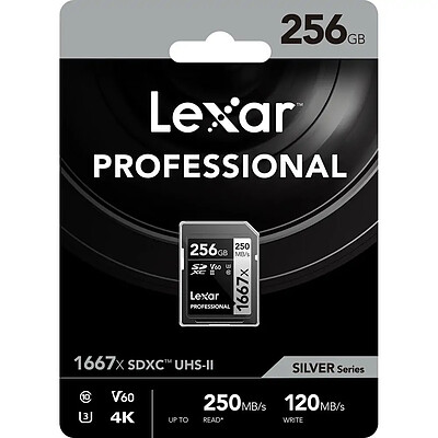 کارت حافظه لکسار Lexar 256GB Professional 1667x UHS-II SDXC