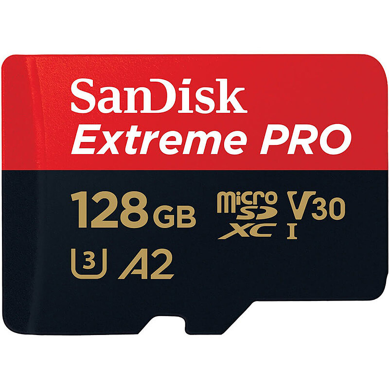 رم میکرو 128 گیگ سن دیسک SanDisk Extreme Pro V30 U3 A2 C10 200MBs + خشاب