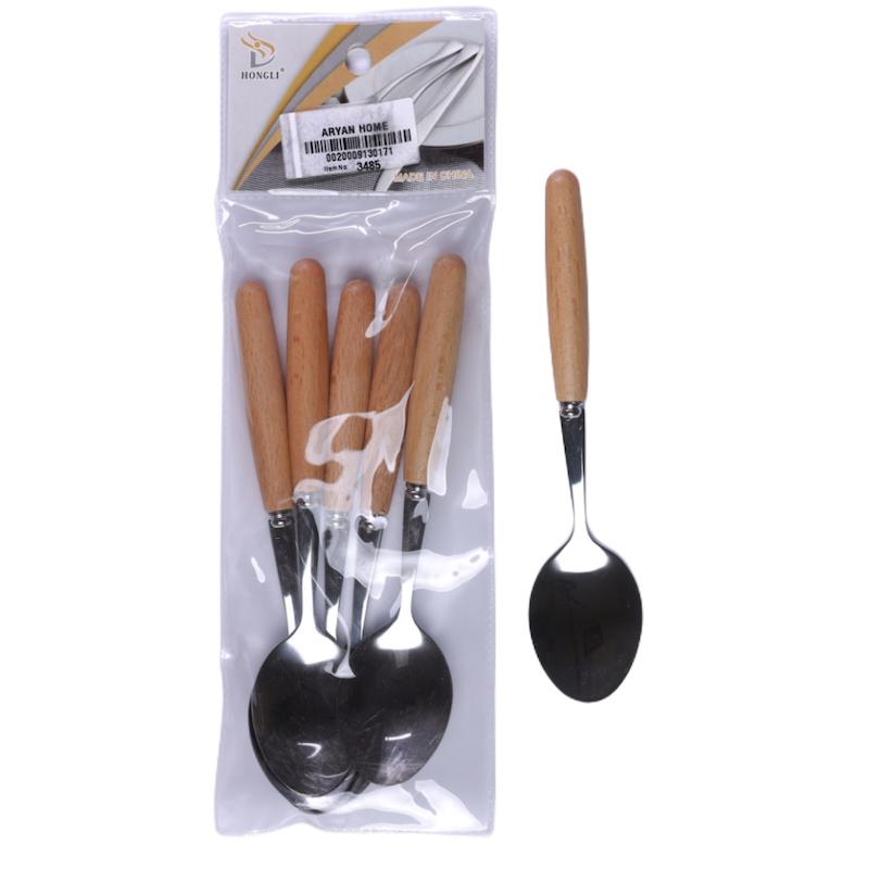 قاشق دسته چوبی 3485