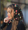 مینی اسکارف مزونی تور گلدوزی - روسری مینی اسکارف جدید