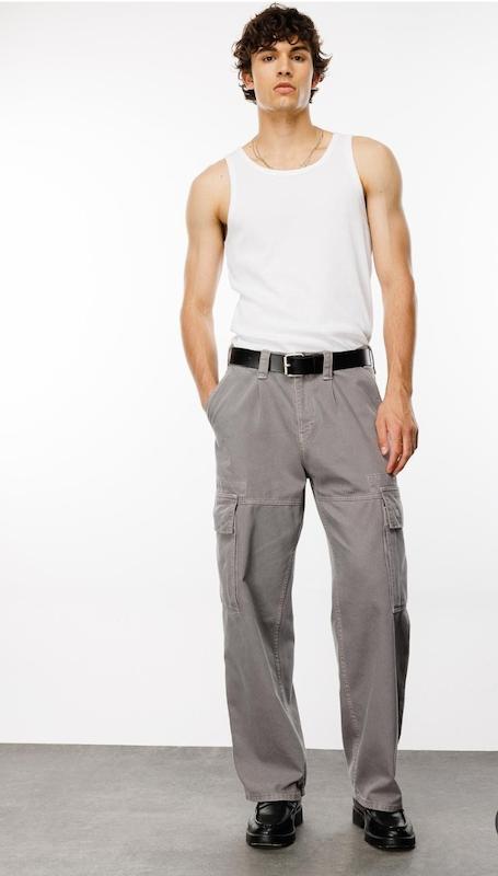 شلوارکارگوجین کارگو کتان نیم بگ وارداتی تضمینی 