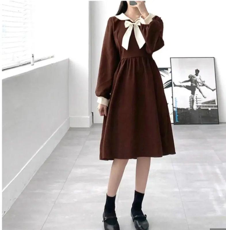 پیراهن مخمل کبریتی زنانه و دخترانه 