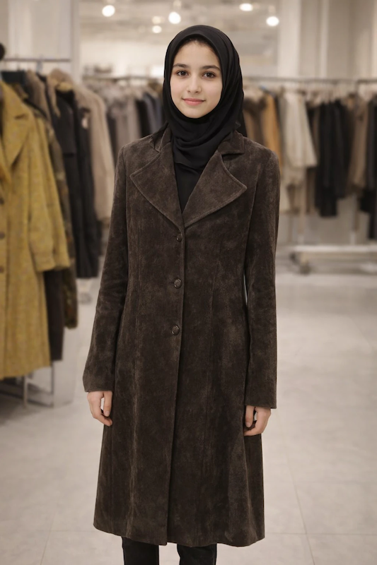 مانتو پالتو  مخمل کبریتی ریز وارداتی 