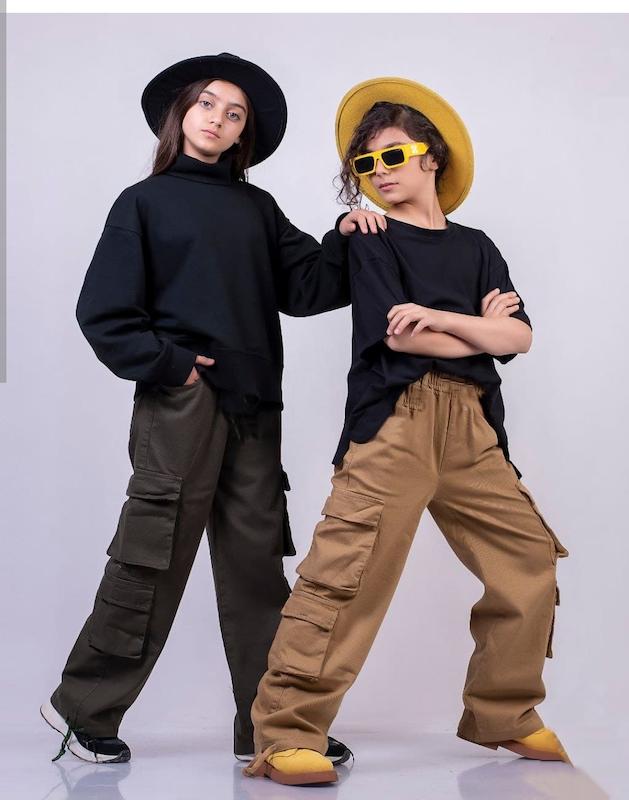 شلوارکارگو چهارجیب دخترانه 