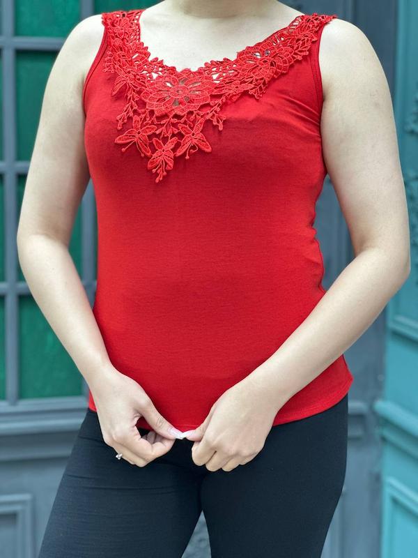 تاب زنانه گیپور فری سایز ۳۴ـ۴۸