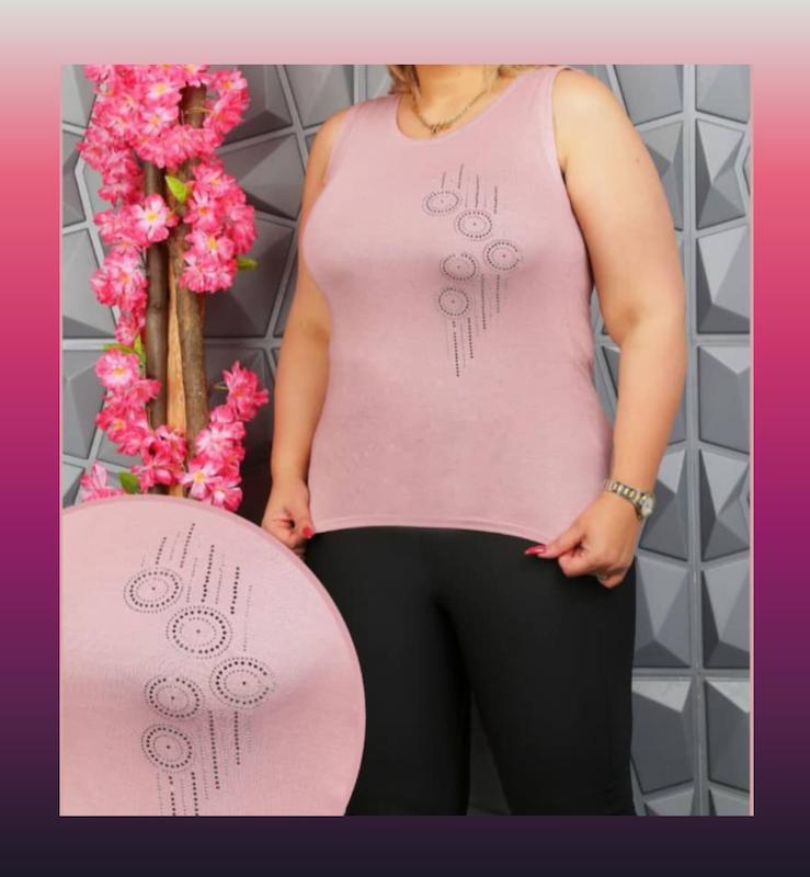 تیشرت آستین حلقه دایره نگین دار نخ پنبه