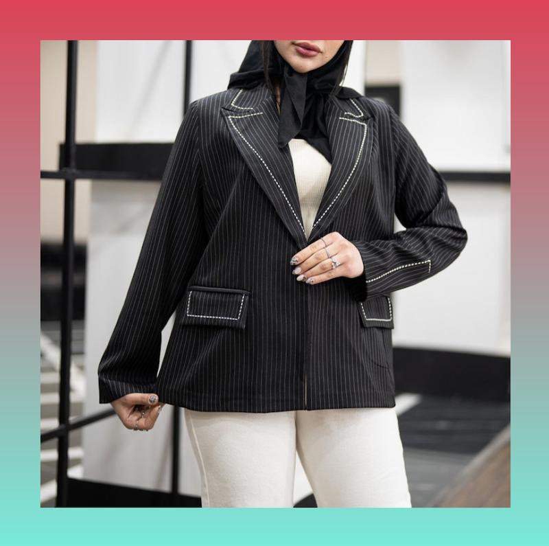 کت یقه انگلیسی مزون دوز