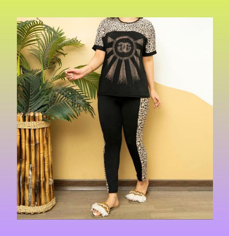 ست تیشرت و شلوار طرح چنل