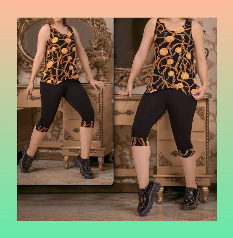 ست تیشرت و شلوارک طرح زنجیر مشکی