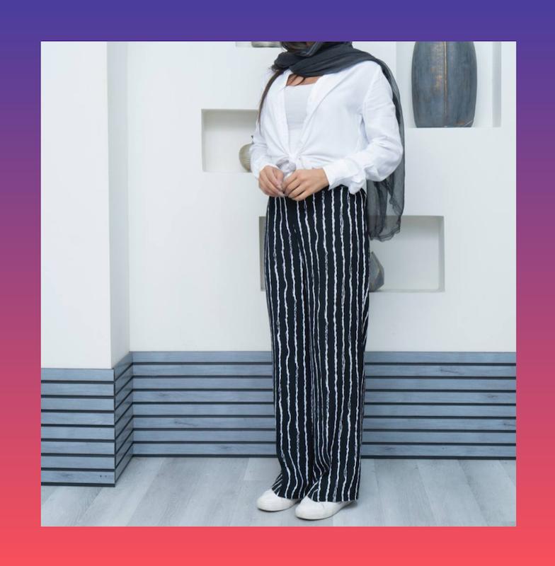 شلوار نخی طرح پری