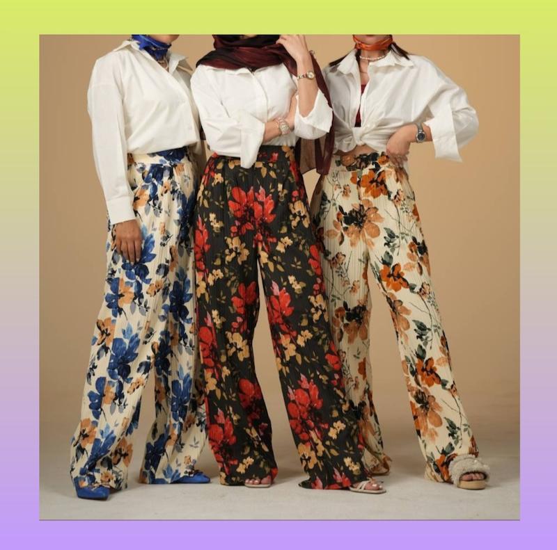 شلوار آیوا طرح گل