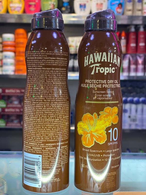 اسپری خشک آفتاب Hawaiian Tropic SPF10 | Dry Oil Tanning Oil