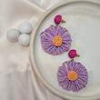 گوشواره حصیری طرح گل