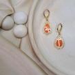 گوشواره حلقه ای با آویز نارنجی