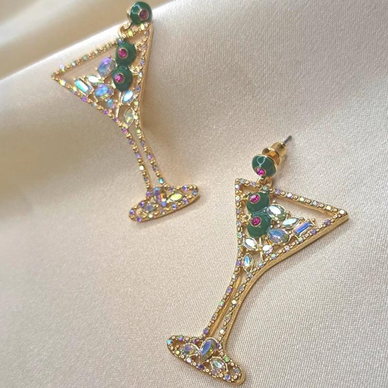 گوشواره طرح مارتینی(شامپاین)